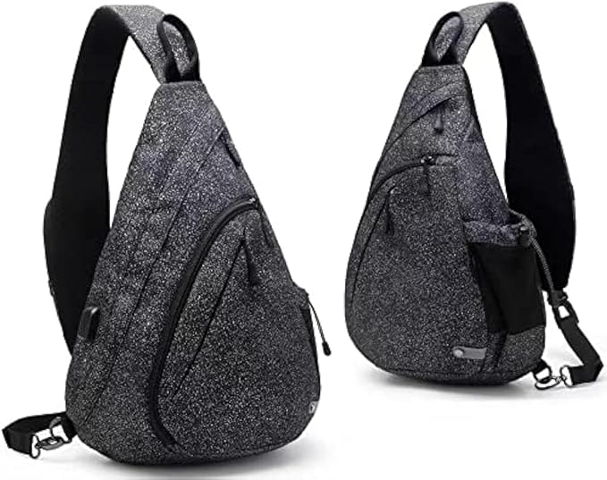 Water-Proof Sling bag/Crossbody Backpack/Shoulder Bag with USB Charging Port for Travel, Hiking, Cycling, Camping