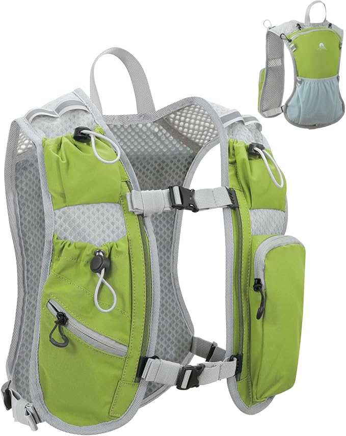Running Vest for Women and Men, Hydration Backpack for Runners, Trail, Hiking, Biking and Walking, with Front Phone Holder, Adjustable Chest and Waist Strap