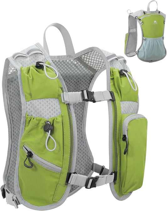 Running Vest for Women and Men, Hydration Backpack for Runners, Trail, Hiking, Biking and Walking, with Front Phone Holder, Adjustable Chest and Waist Strap