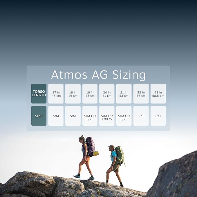 Osprey Atmos AG 65L Men's Backpacking Backpack, Mythical Green, S/M