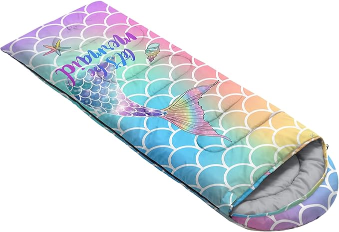 QOOMO Camping Sleeping Bags,3 Season Warm & Cool Weather,Lightweight,Waterproof Sleeping Bags for Adults & Kids,Traveling,and Outdoors,Camping Gear Equipment