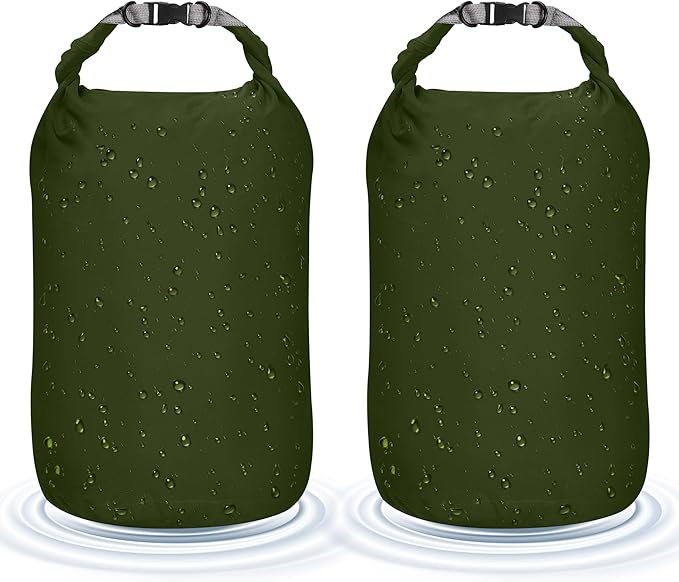 Desoto Waterproof Dry Bag 2 packs, 2L/5L/10L/20L/40L/70L Dry Sack Lightweight Portable, Dry Storage Bag to Keep Gear Dry Clean for Kayaking, Gym, Hiking, Swimming, Camping