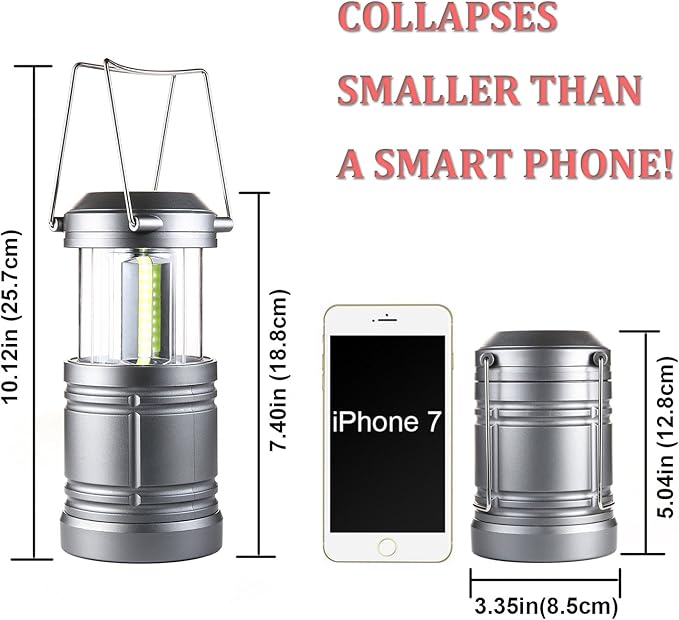 2 Pack LED Camping Lantern - 500 Lumens ,Collapsible LED Lanterns for Hurricane, Emergency,Storms, Outage