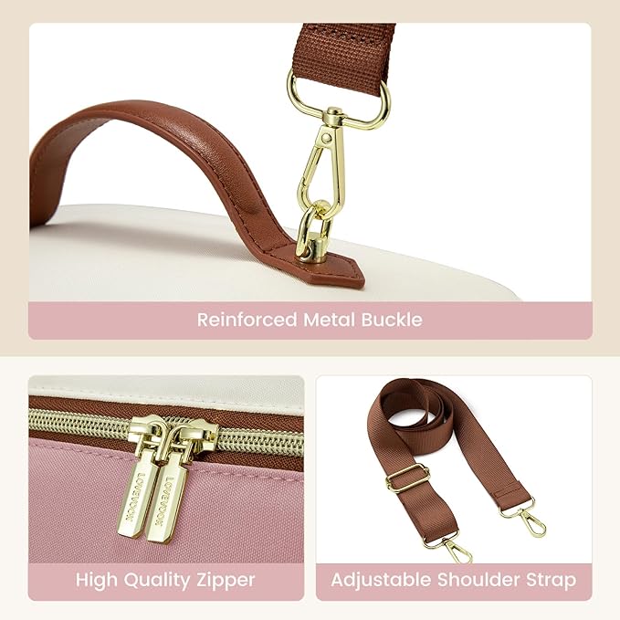 LOVEVOOK Lunch Box for Women,Adult Insulated Lunch Bag for Women,Leakproof Cooler Bag for Office Picnic Hiking Beach,Lunch Tote Bag with Adjustable Shoulder Strap