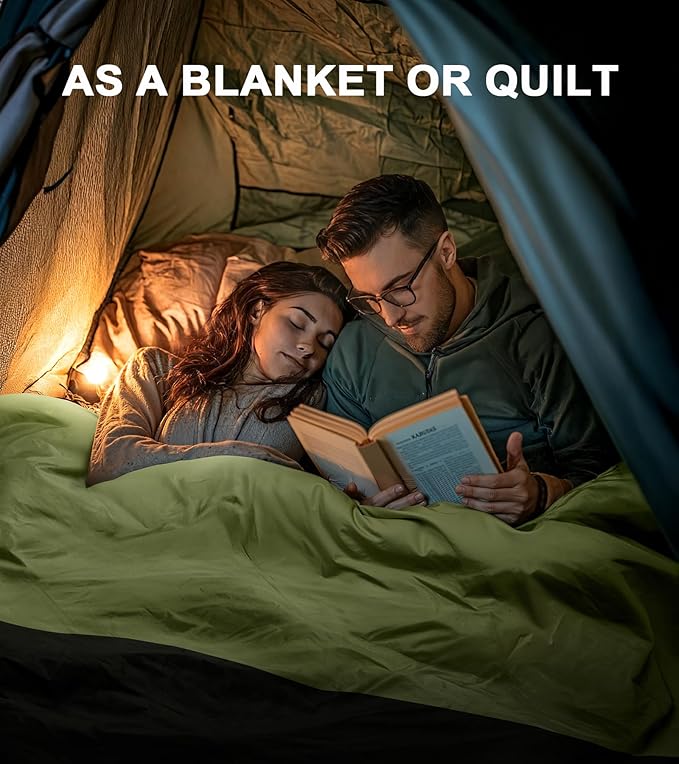 Ultralight Warm Weather Sleeping Bag - Portable, Waterproof, Compact Lightweight, Comfort with Compression Sack - Great for Outdoor Camping, Backpacking & Hiking