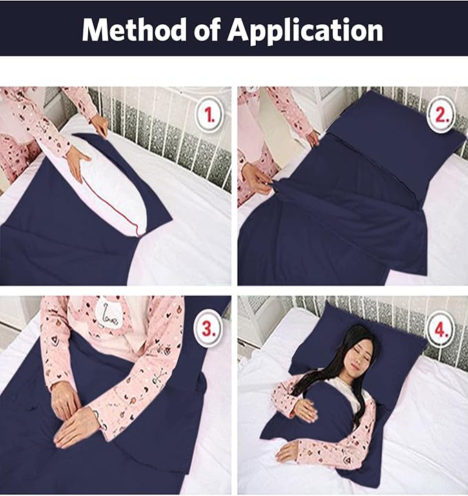 Sleeping Bag Liner Ultralight Travel Sheet Dirt-Proof Travel Camping Sheet Sleeping Sheet Hotel Sheet for Outdoor Travel Hiking Hotels Picnics