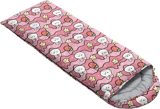 QOOMO Camping Sleeping Bags,3 Season Warm & Cool Weather,Lightweight,Waterproof Sleeping Bags for Adults & Kids,Traveling,and Outdoors,Camping Gear Equipment