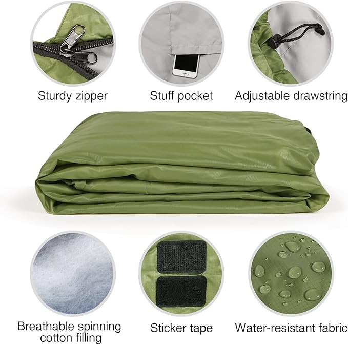 REDCAMP Ultra Lightweight Sleeping Bag for Backpacking, Comfort for Adults Warm Weather, with Compression Sack