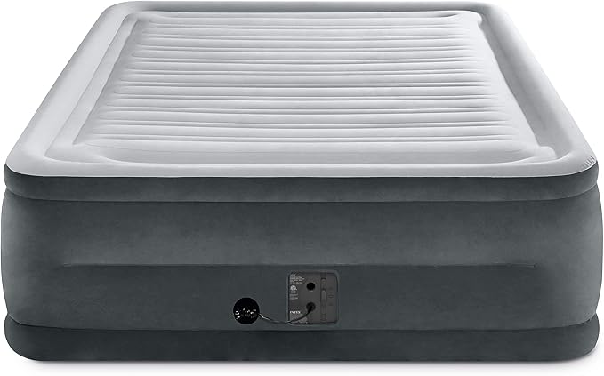Intex Comfort Dura-Beam Airbed Internal Electric Pump Bed Height Elevated (2020 Model)