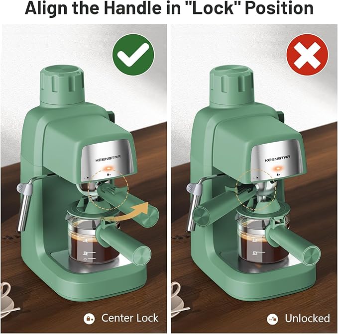 3.5Bar Espresso Machine with Milk Frother, 800W Compact Espresso and Cappuccino Machine with Preheating Function, 4 Cup Espresso Maker for Cappuccino or Latte, Gift for Coffee Lover