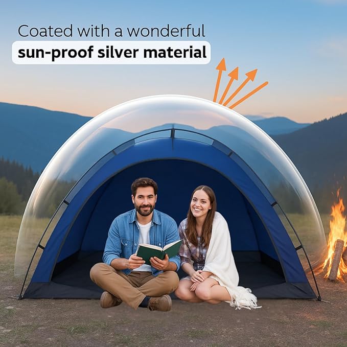 2-Person Pop-Up Camping Tent – Instant Setup, Water-Resistant, Lightweight Dome with Dual Mesh Doors & Extensible Porch – Ideal for Beach, Hiking & Backpacking