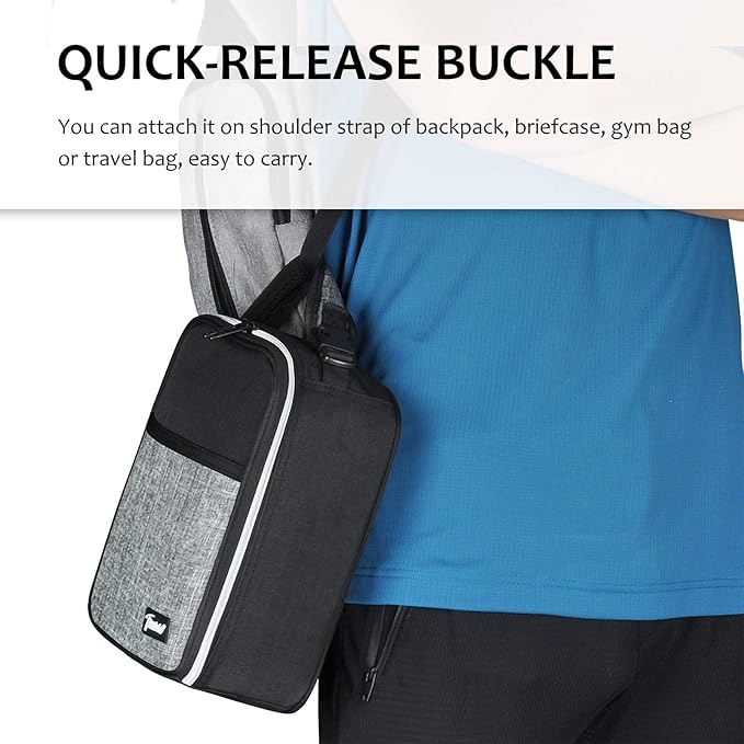 Tirrina Insulated Lunch Box for Men Women, Portable Thermal Small Lunch Bag for Office Work Picnic, Reusable Compact Lunchbox Cooler Tote for Adults,Black & Grey