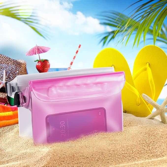 Waterproof Fanny Packs for Women, Sandproof Dry Bag for Beach, Water proof Pouch for Phone Passport Purse, Floating Waterproof Bags for Cruise Travel Water Park Boating Fishing Diving Surfing Kayaking