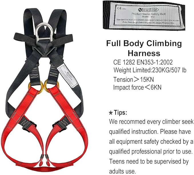 NewDoar Climbing Harness CE Certification Rock Climbing Rappelling Equipment Body Guard Protect Rappelling Rescuing Equip