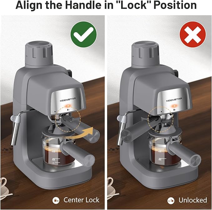 3.5Bar Espresso Machine with Milk Frother, 800W Compact Espresso and Cappuccino Machine with Preheating Function, 4 Cup Espresso Maker for Cappuccino or Latte, Gift for Coffee Lover