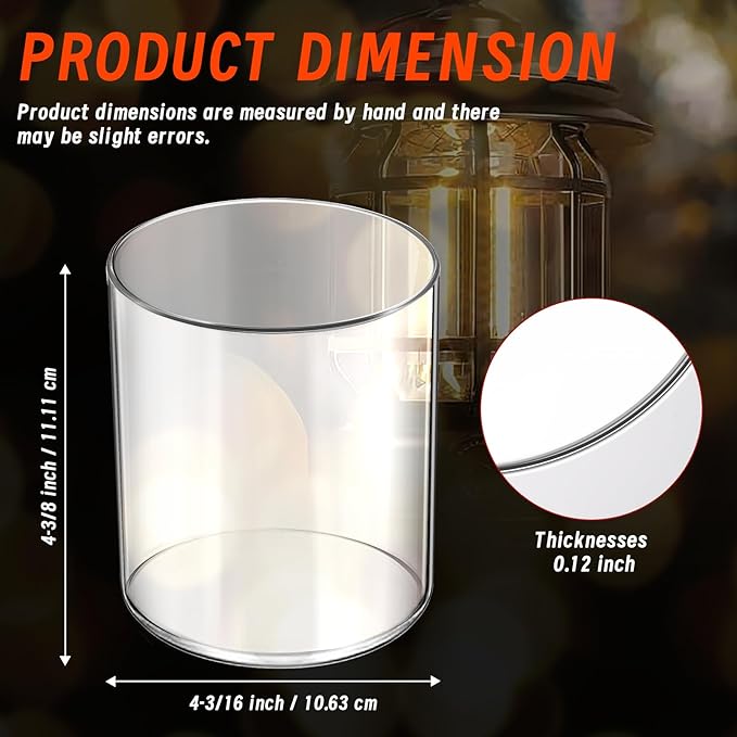 Glass Globe for Fueled Lanterns Replacement for Coleman Lantern Glass Globe, Globe for Coleman Lantern Fit for Camping Compatible with Coleman Model 288, NOT Including Propane Lantern Mantles, 1 PCS