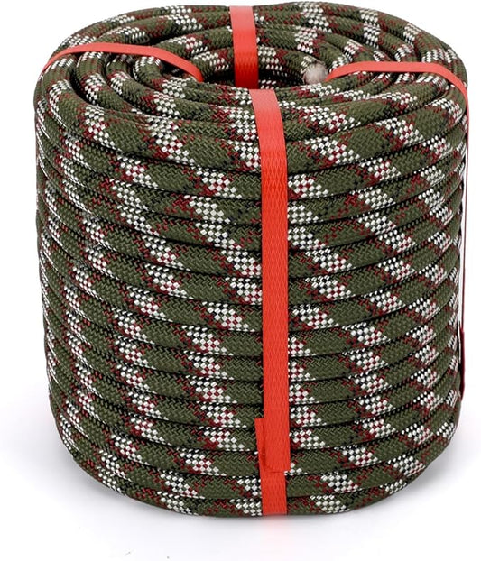 Arborist Rope Climbing Rope Outdoor Rope Sailing Rope Heavy Duty Rope 1/2 Inch Rope 48 Strands Bull Rope for Construction Climbing Swing Sailing