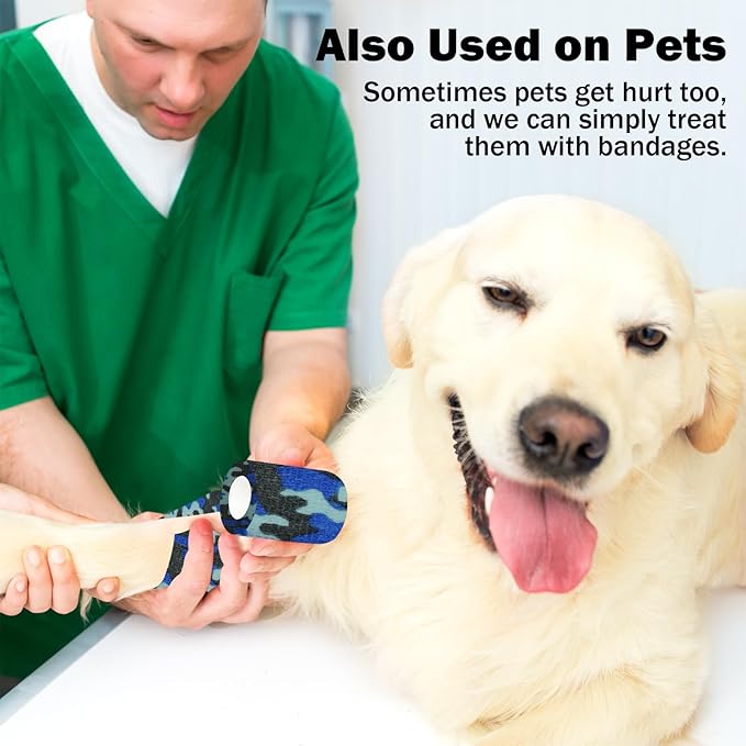 Bandages First Aid Tape - Cohesive Wrap (2-Inch, Camouflage-B)