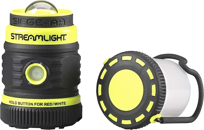 Streamlight 44943 Siege 200-Lumen Ultra-Compact AA Alkaline Outdoor Hand Lantern/Flashlight with Magnetic Base, Yellow