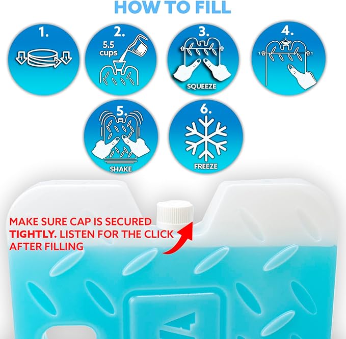 Kona Large Ice Pack for Coolers [Blue Ice 4lb] Extreme Long Lasting Design Absorbs Heat to Cool Faster - Refreezable. Reusable. Colder Than Ice (-5C) Cooler Ice Pack