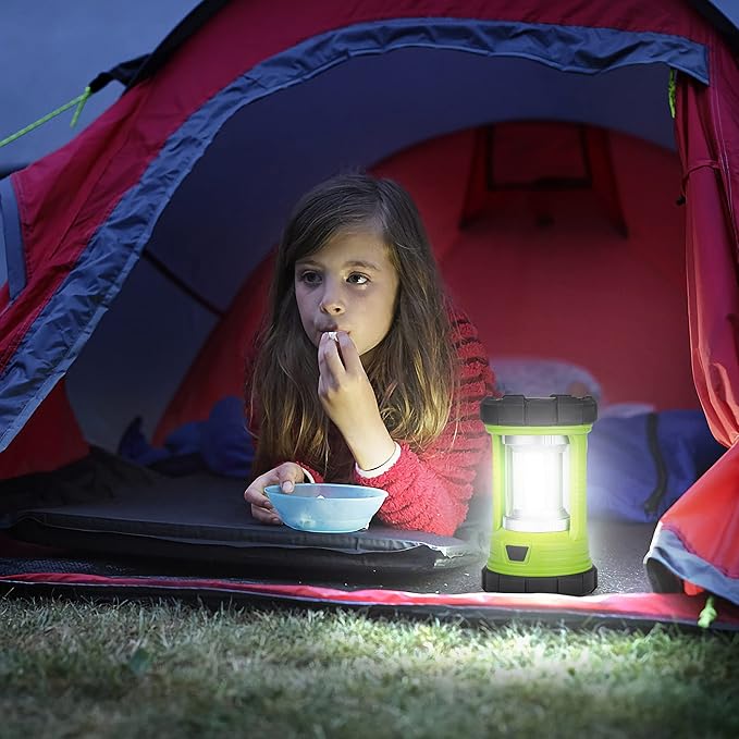 Camping Lantern, 3000LM LED Rechargeable Battery Operated Lantern, 5 Light Modes, COB Waterproof Lantern Flashlight, Camping Light for Power Outage, Hurricane, Survival, Hiking