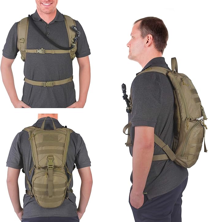 Unigear Tactical Hydration Packs Backpack 1050D with 3L Water Bladder, Thermal Insulation Pack Keeps Liquid Cool up to 4 Hours for Hiking, Cycling, Hunting and Climbing