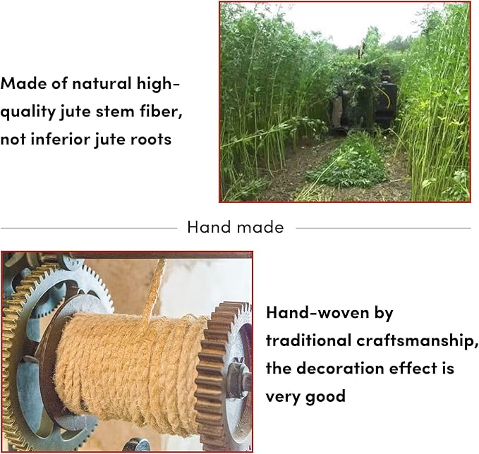 Twisted Manila Rope 3/4 in x 50 feet Natural Hemp Rope for Docks Railing Nautical Landscaping Crafts Tug of War Marine Tie-Downs Hammock Home Decorating DIY Projects