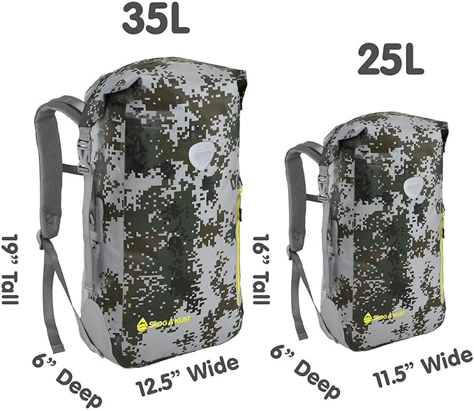 Skog Å Kust BackSak Heavy Duty Waterproof Backpack - Gear Bag for Sports, Travel, & More - 25 & 35 Liter Sizes