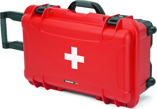 Nanuk 935 Waterproof First Aid Prepper Survival Gear Dust and Impact Resistant Case - Empty - Red, 935-FSA9