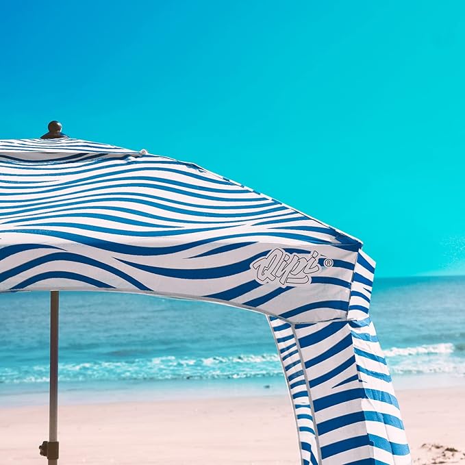 Qipi Beach Cabana - Easy to Set Up Canopy, Waterproof, Portable 6' x 6' Beach Shelter, Included Side Wall, Shade with UPF 50+ UV Protection, Ultimate Sun Umbrella - for Kids, Family & Friends