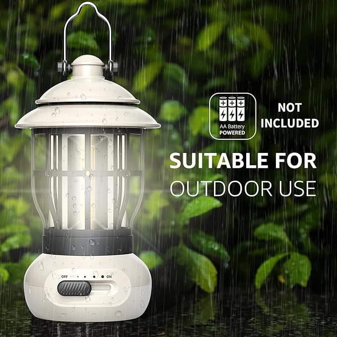 Camping Lantern, COB Lantern for Power Outage, Suitable for Indoor and Outdoor, Beige