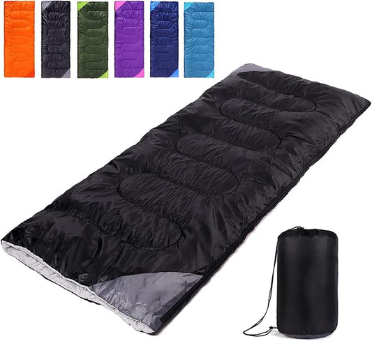 Camping Sleeping Bag for Adults Boys and Girls,Cold and Warm Weather-Summer, Spring, Fall, Lightweight, Waterproof Compact Bag for Camping Gear Equipment, Traveling, and Outdoors