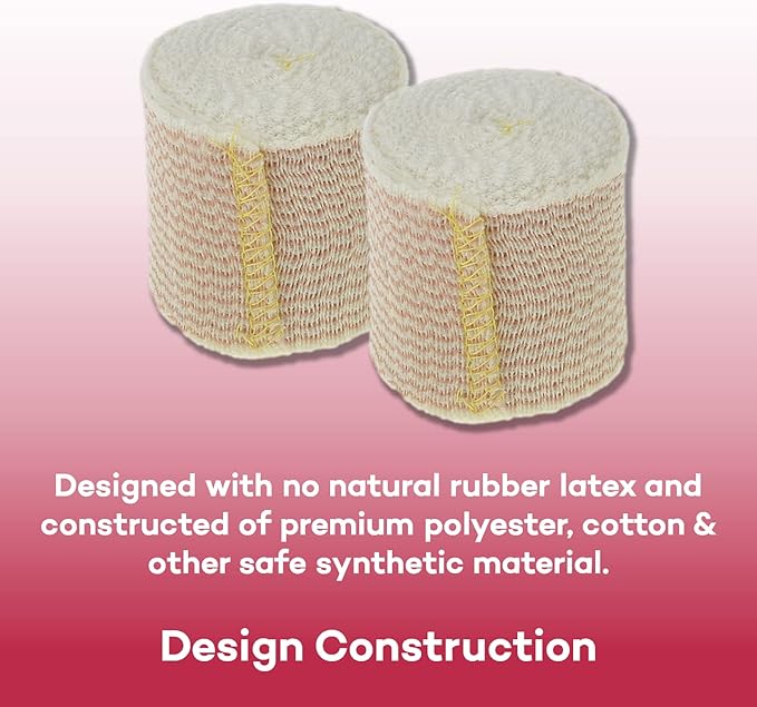 Dealmed 2" Elastic Bandage Wrap with Self-Closure – 2 Elastic Bandages, 5 Yards Stretched Compression Bandage Wrap, Wound Care Product for First Aid Kit and Medical Facilities