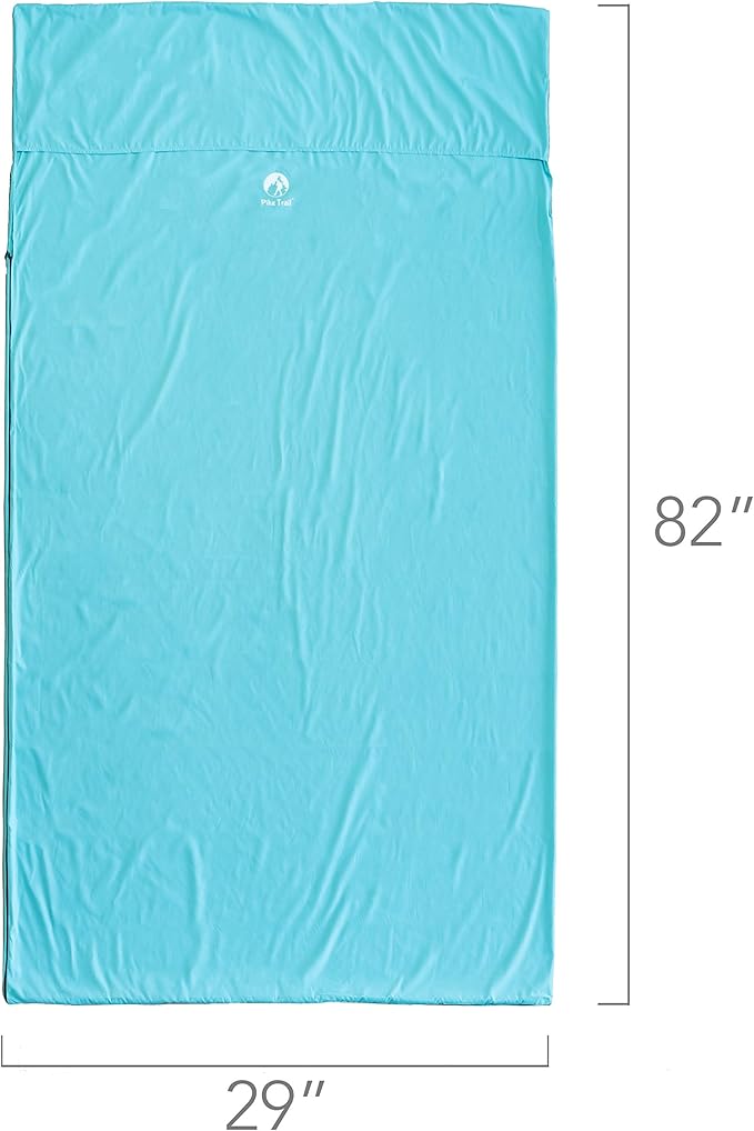 Pike Trail Sleeping Bag Liner – Travel and Camping Sheet, Lightweight and Compact Insert with Full Length Zipper and Guarantee