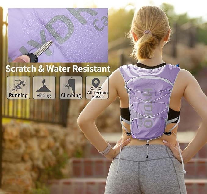 Lightweight Running Vest for Women and Men Hydration Backpack Pack with 1.5L Water Bladder Bag for Hiking Trail Running Gear Cycling Marathon
