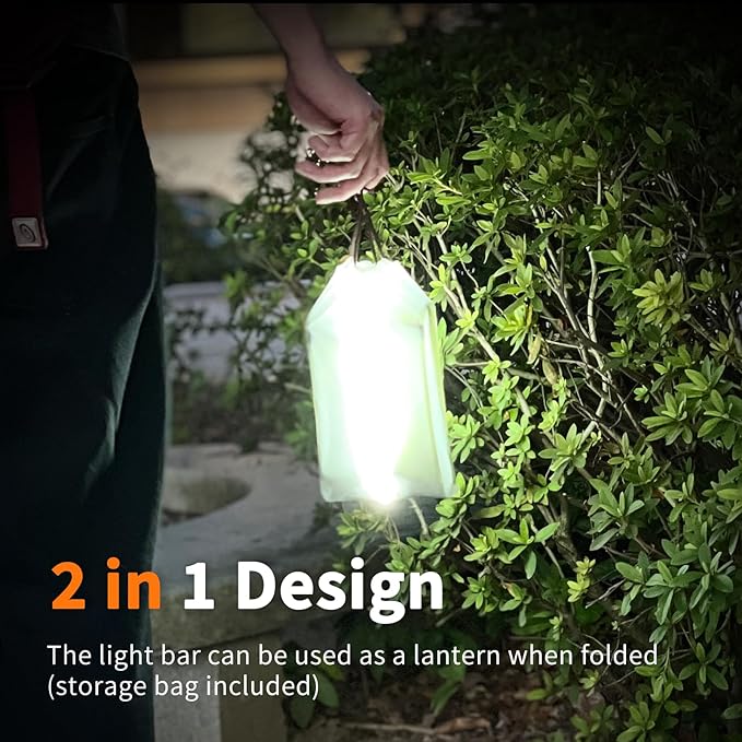 Inflatable Solar Camping Lantern,USB Rechargeable,4 Lighting Modes,IP66 Waterproof,Portable and Lightweight Tent Light