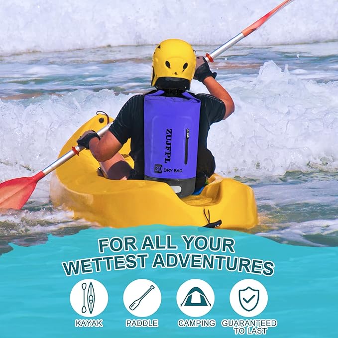 Dry Bag Waterproof Floating Backpack 10L/20L/30L,Waterproof Bag for Women Men,Roll Top Dry Compression Sack Keeps Gear Dry for Boating, Kayaking, Surfing, Rafting and Fishing (dark blue, 30L)