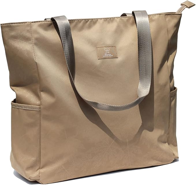 ESVAN Original Floral Water Resistant Large Tote Bag Shoulder Bag for Gym Beach Travel Daily Bags Upgraded