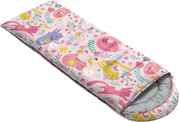 QOOMO Camping Sleeping Bags,3 Season Warm & Cool Weather,Lightweight,Waterproof Sleeping Bags for Adults & Kids,Traveling,and Outdoors,Camping Gear Equipment