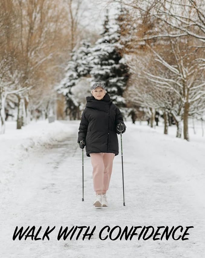 Pike Trail Trekking Poles - Lightweight Carbon Fiber Collapsible Sticks for Walking and Hiking - for Men and Women - Adjustable Height and Retractable Design - Carry Bag and Attachments Included