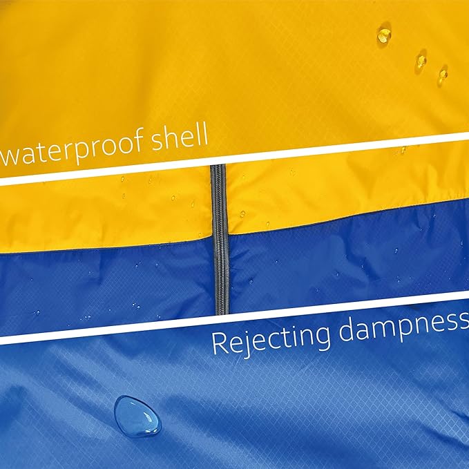 Nylon Sleeping Bag,Blue & Yellow,Flannel Cotton,Portable Tightening Bag Lightweight,Cold Weather Sleeping Bag Waterproof-Warm Camping Hiking Outdoor Travel Hunting