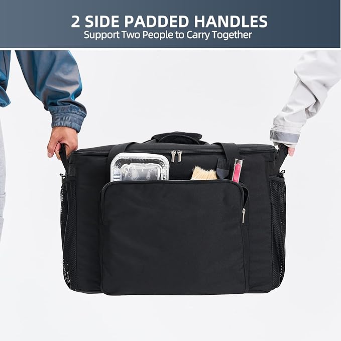 Carry Bag for Ninja Woodfire Pro XL Outdoor Grill, Accessories for Ninja Wood Fire Smoker Grill OG900/800 Series, Padded Carrying Case with Muti-Pockets and Shoulder Straps, Water-Resistant (Bag Only)