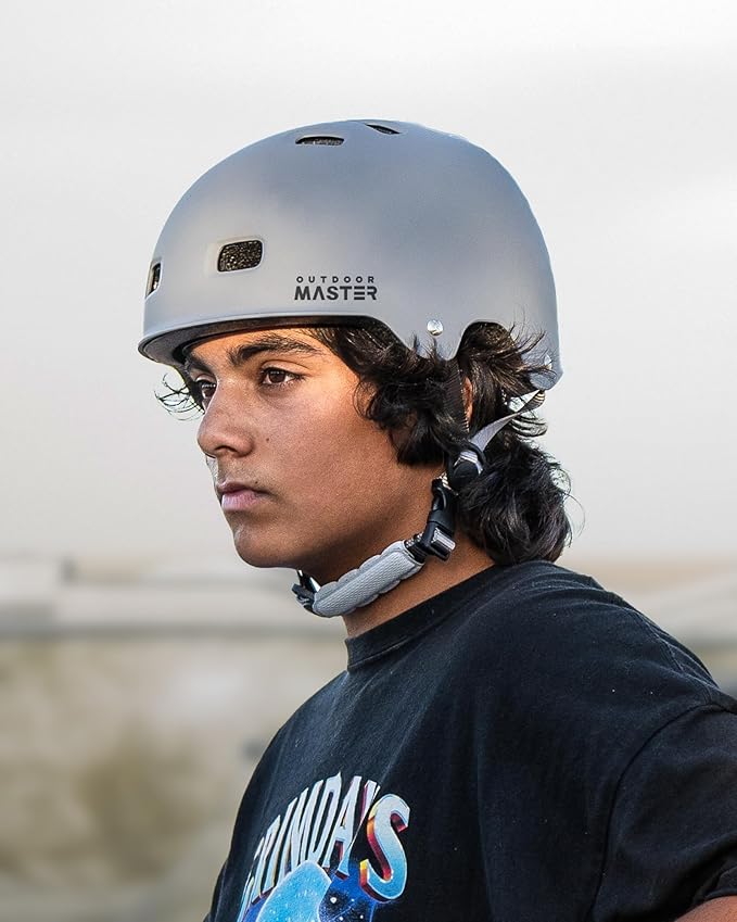 OutdoorMaster Skateboard Cycling Helmet-Beetles Snug,Bike Helmet for Adults, Youth & Kids-Two Removable Liners Ventilation Multi-Sport Commuter Scooter Roller Skate Inline Skating Longboard