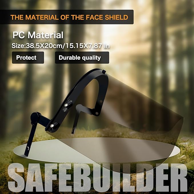 Forestry Safety Helmet with Build-in Visor Mesh Face Shield Ear Muffs 4 in 1 Chainsaw Safety Hard Hats