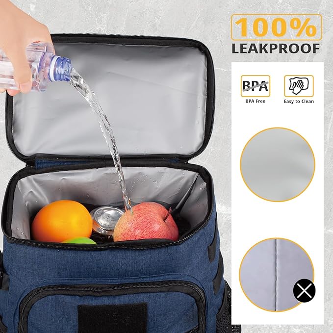 Tactical Backpack Cooler, 25L Cooler Backpack Insulated Leak-Proof, Heavy Duty Large Lunch Backpack, Waterproof Ice Chest Backpack for Men Women Adults Work Daytrip Camping Beach Hiking Accessories