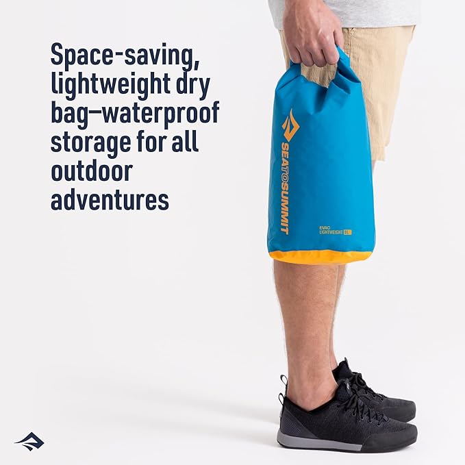 Sea to Summit eVac Dry Bag, Roll-Top Compression Sack, 13 Liter, Turkish Tile Blue