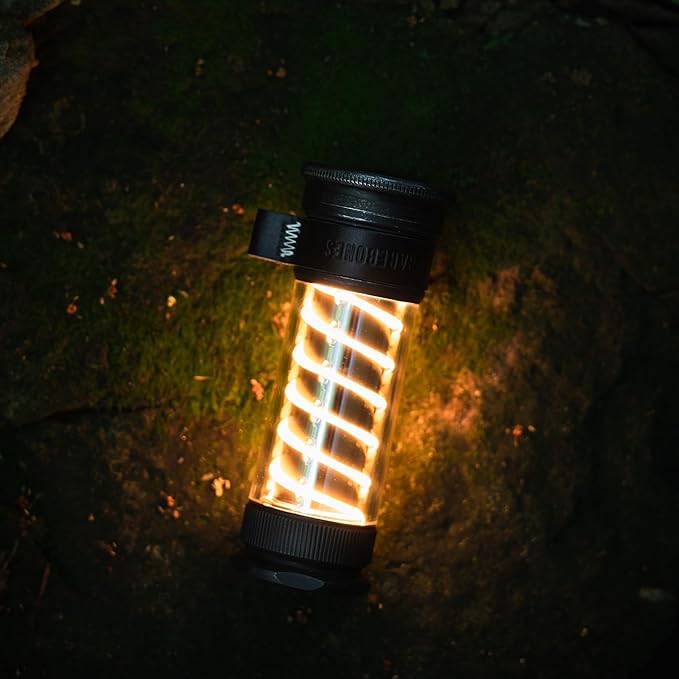 Barebones Edison Light Stick – Tumbled Steel, USB Rechargeable LED Lantern and Flashlight with 7 Modes, 40+ Hour Run Time, Camping Essentials Without Magnetic Base