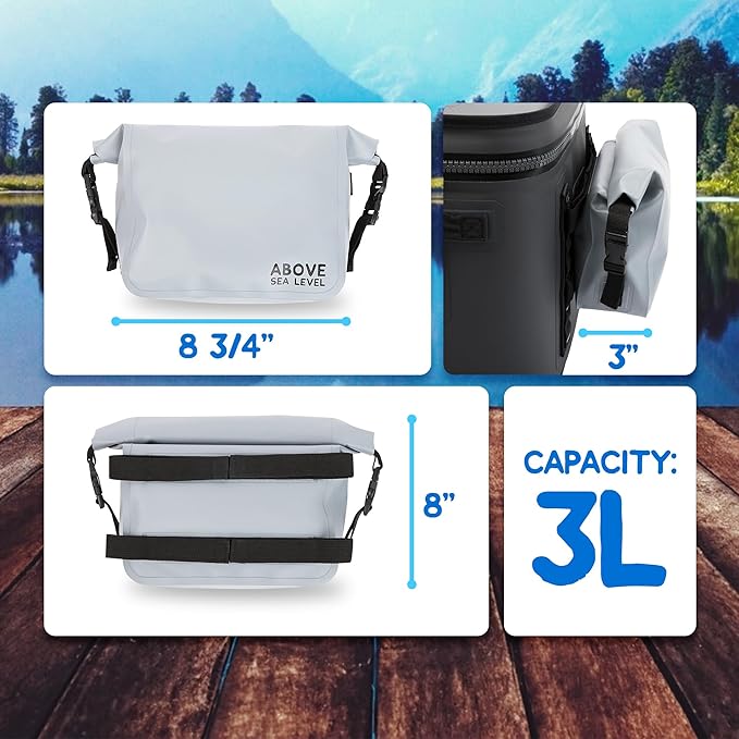 Waterproof MOLLE Dry Bag for YETI Coolers and Tactical Bags - Compatible with YETI Soft Coolers, Backpacks, and Totes - Small Pouch Compatible with YETI Hopper Accessories - YETI Cooler Accessories