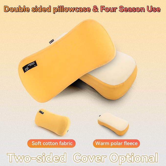 HIKEMAN Camping Memory Foam Pillow - Ultralight Washable Camping Essentials Backpacking Travel Pillow for Outdoor Camp, Sport, Airplanes, Hiking(Lemon Yellow)