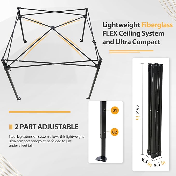 EAGLE PEAK Flex Compact 4x4 Pop-up Canopy Changing Room, Portable Privacy Dressing Room for Indoor Fashion Photoshoots, Camping, or Pool, Cream